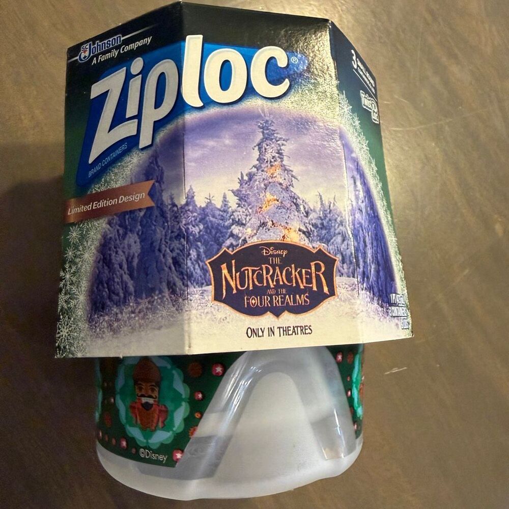 Ziploc Twist n Loc Limited Edition Nutcracker 4 Realms Round Containers NEW